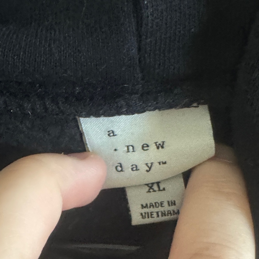 a new day Classic Black Hoodie / B108 - Picture 3 of 5